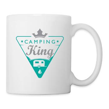 Camping-Shirt King - Tasse - Weiß - Rechts