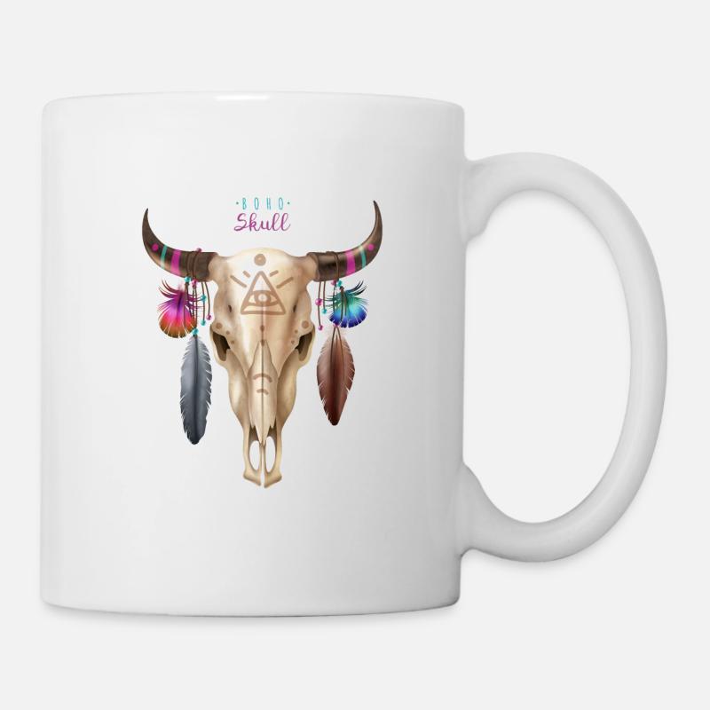 Bohoo Skull - Tasse - Weiß