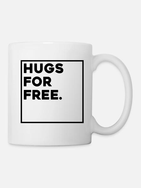 HUGS FOR FREE - Tasse - Weiß