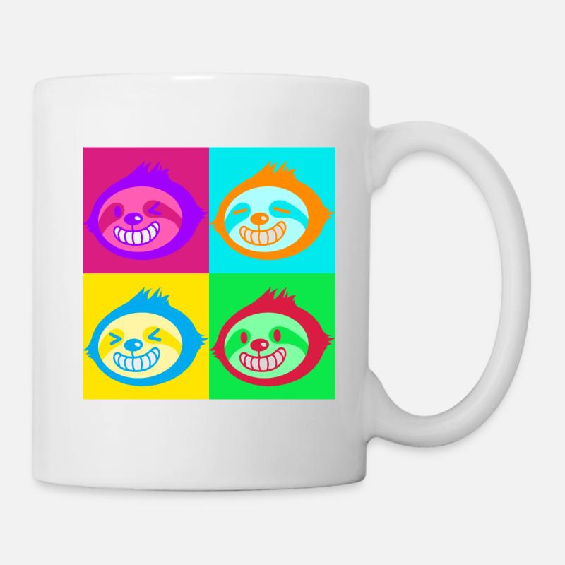 Lazy Pop-Art Portrait - Mug - white