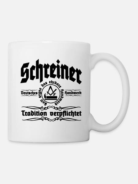 Schreiner Deutsches Handwerk - Tasse - Weiß