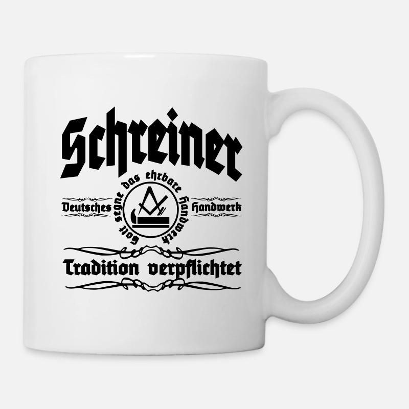 Schreiner Deutsches Handwerk - Tasse - Weiß