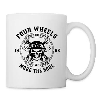 Two Wheels Move The Soul - Mug blanc - blanc - Droite