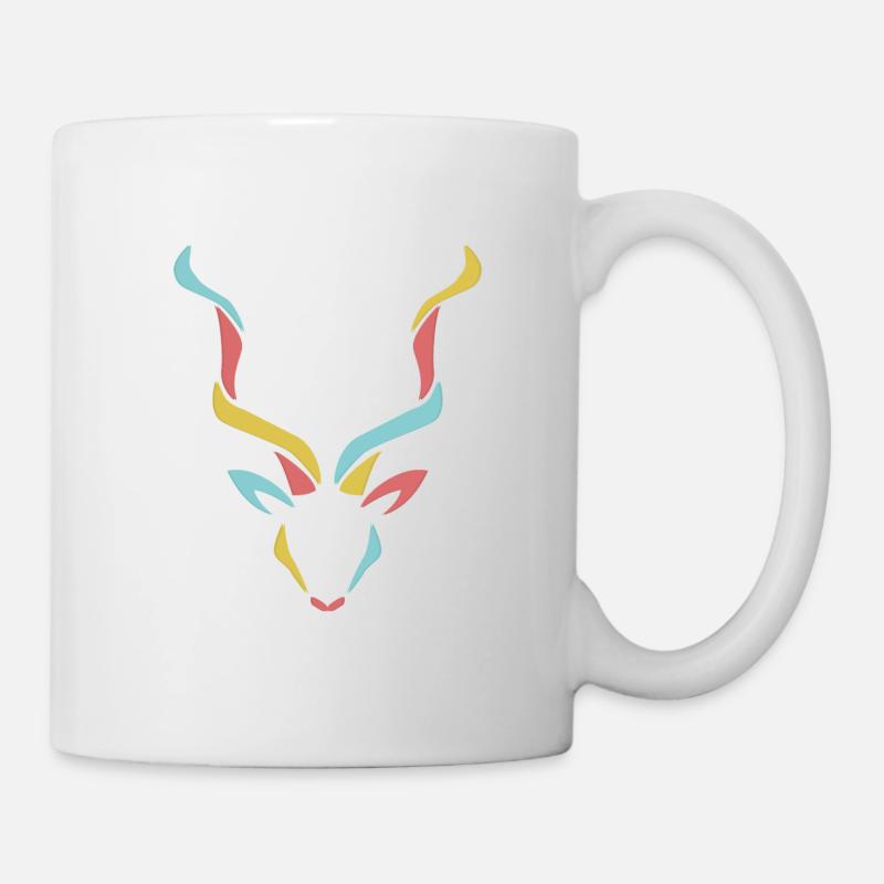 Koudou coloré - Mug blanc - blanc