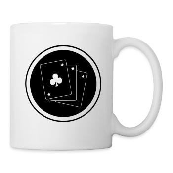 solitaire jouer aux cartes - Mug blanc - blanc - Droite