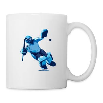 Torwart blau - Tasse - Weiß - Rechts