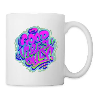 Vibes Only Graffiti - Tasse - Weiß - Rechts