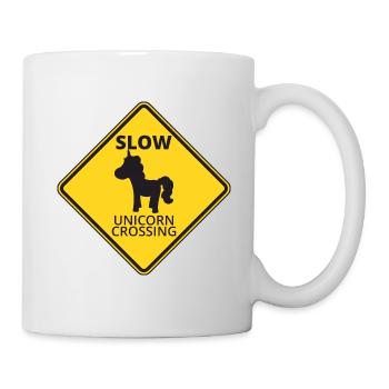 Slow Unicorn crossing - Tasse - Weiß - Rechts