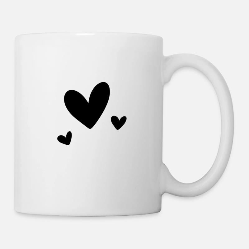 Coeurs - Mug blanc - blanc