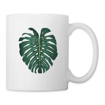 Monstera Deliciosa Leaf - Mug blanc - blanc - Droite
