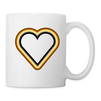 Bear Heart oultine - Tasse - Weiß - Rechts