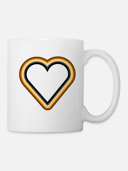 Bear Heart oultine - Tasse - Weiß