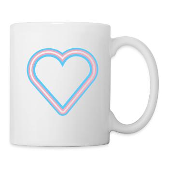 Trans Heart outline - Tasse - Weiß - Rechts