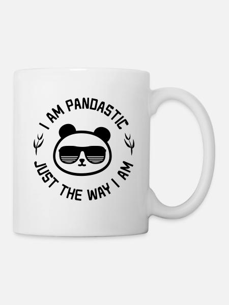 Word play: Pandastic - Panda cool with sunglasses - Mug - white