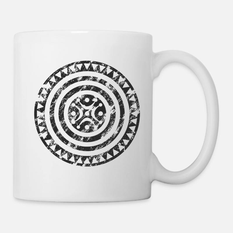 Black weathered Cantabrian stele - Mug - white