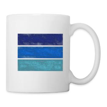 Blue rectangles - Mug - white - Right