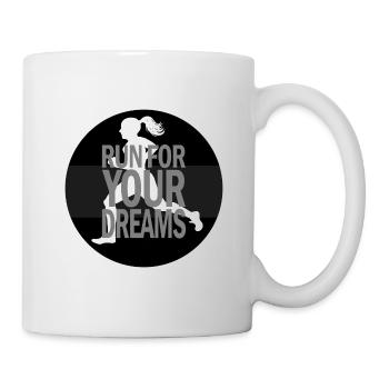Run for your dream jogging saying - Mug - white - Right