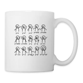 Cadeau scolaire de formule graphique de mathématiques - Mug blanc - blanc - Droite