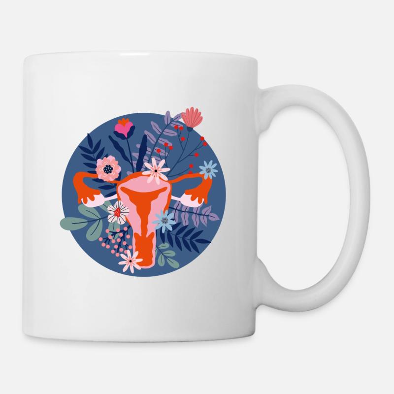 uterus - Tasse - Weiß