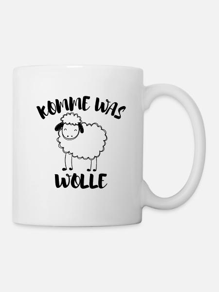 Komme was wolle Bauer Spruch Geschenk - Tasse - Weiß