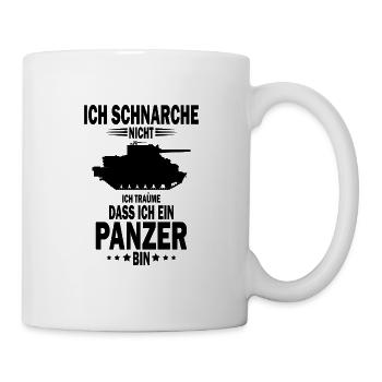 Panzer Spruch Bundeswehr Soldat Geschenk - Tasse - Weiß - Rechts
