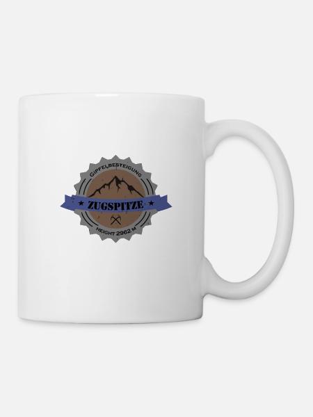 Gipfelbesteigung Zugspitze Height 2962 m Vintage - Tasse - Weiß