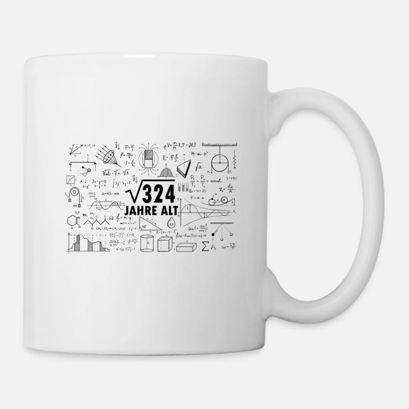 Mathe 18 Jahre Geburtstag Geschenk - Tasse - Weiß