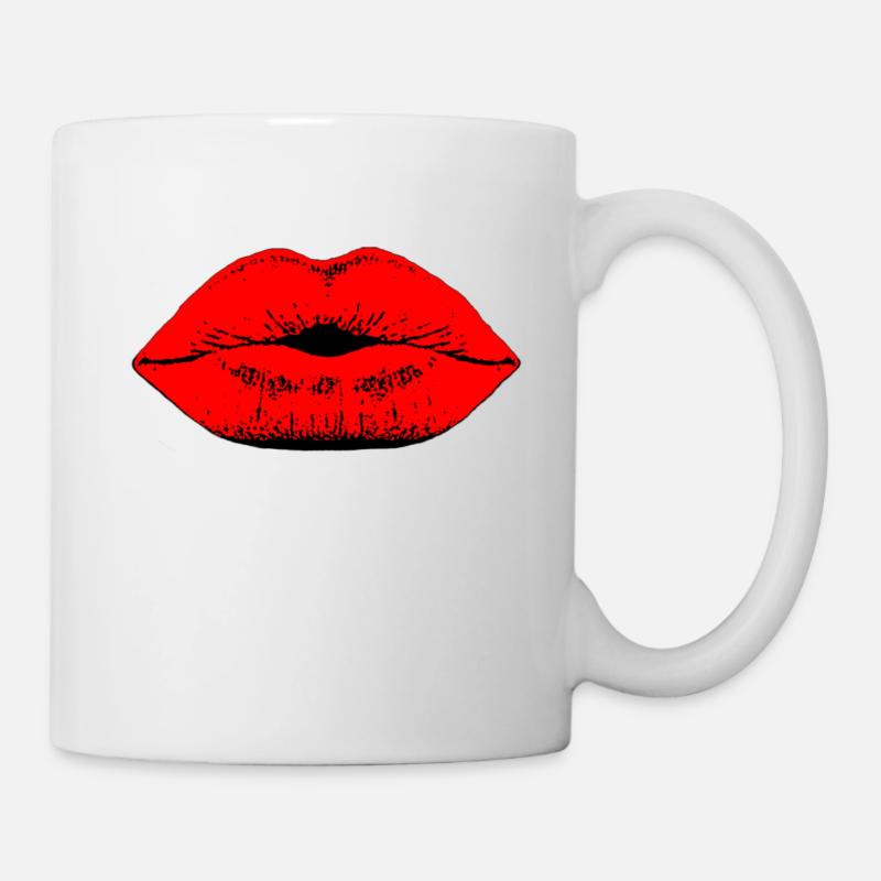 Lippen - Tasse - Weiß