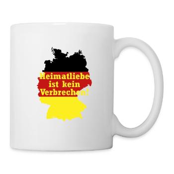 Heimatliebe ist kein Verbrechen Deutschland - Tasse - Weiß - Rechts