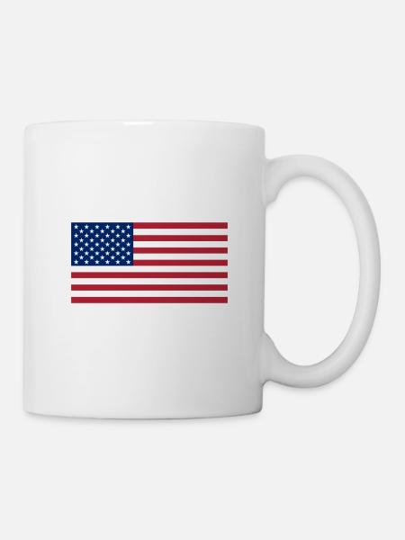USA America United States Stars and Stripes flag - Mug - white