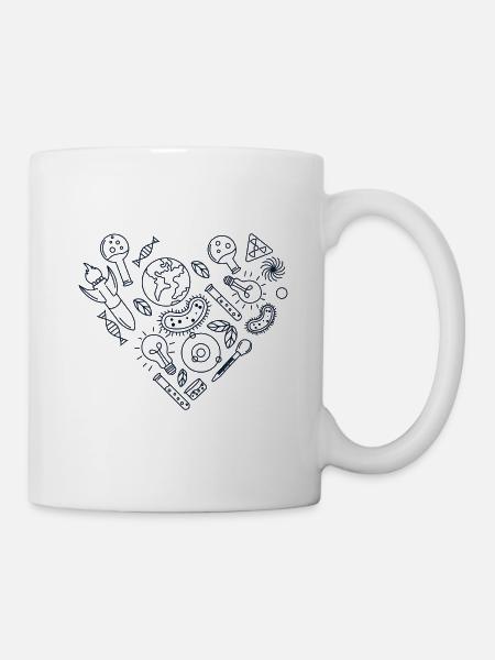 Biologie Liebe Herz Biologe Geschenk - Tasse - Weiß