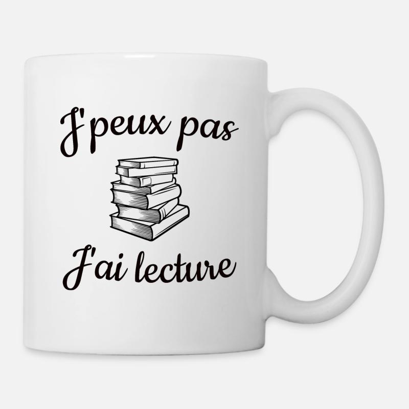 J peux pas J'ai lecture livre - Mug blanc - blanc