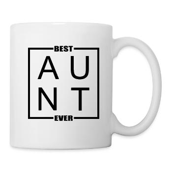 Beste Tante 2021 Geschenk - Tasse - Weiß - Rechts
