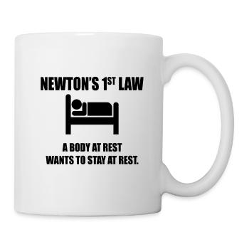 Physiker Schlafen Faul Student Geschenk - Tasse - Weiß - Rechts