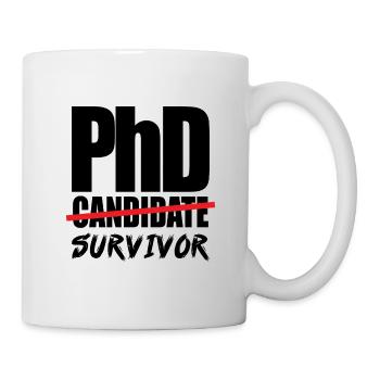 Cadeau de graduation Phd Uni disant - Mug blanc - blanc - Droite