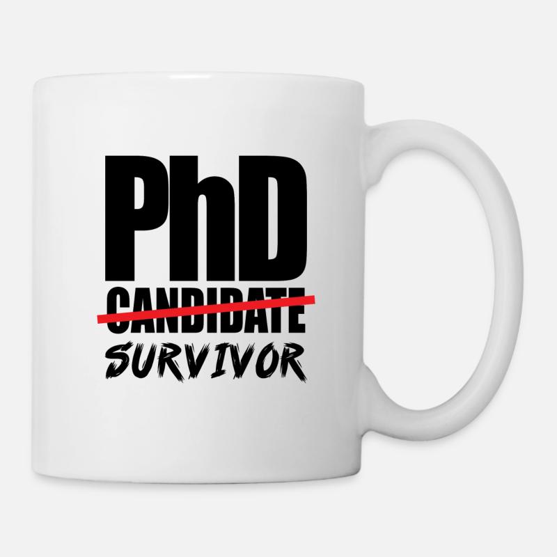 Cadeau de graduation Phd Uni disant - Mug blanc - blanc
