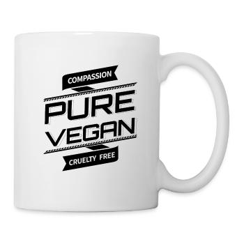 Pure Vegan Lifestyle Veggie Saying Gift - Mug - white - Right