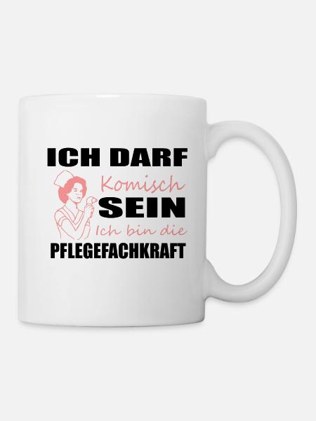 Ich darf komisch sein ich bin die Krankenhaus Arzt - Tasse - Weiß