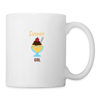 Tasse Eis "süßes Mädchen" - Tasse - Weiß - Rechts