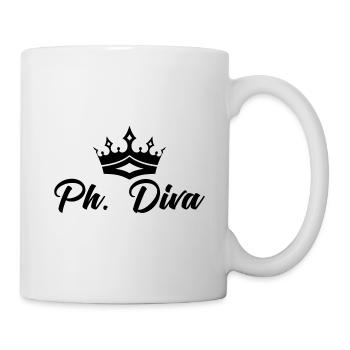 Phd Diva Crown Graduation Gift - Mug - white - Right