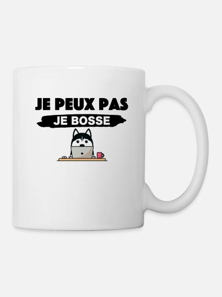 Je peux pas je bosse - Mug blanc - blanc