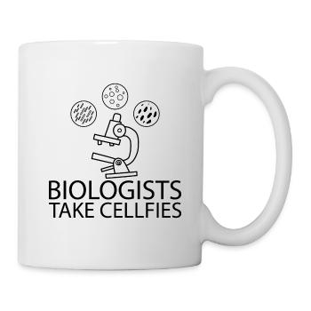 Microscope biology saying student gift - Mug - white - Right