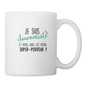 je suis journaliste - Mug blanc - blanc - Droite