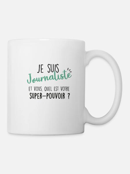 je suis journaliste - Mug blanc - blanc