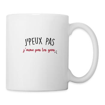 j peux pas j aime pas les gens - Mug blanc - blanc - Droite