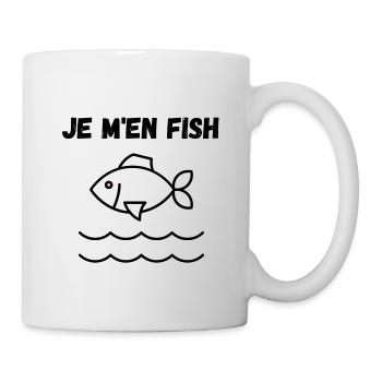 Je m'en fish humour poisson pêcheur - Mug blanc - blanc - Droite
