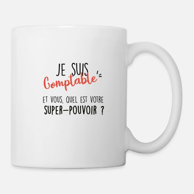 je suis comptable - Mug blanc - blanc