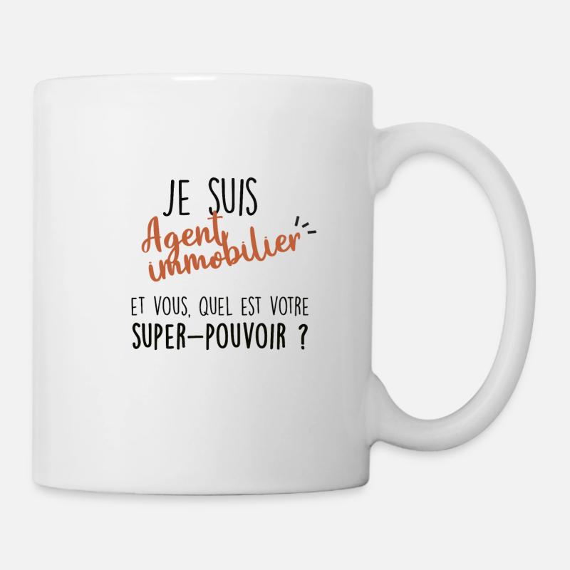 je suis agent immobilier - Mug blanc - blanc