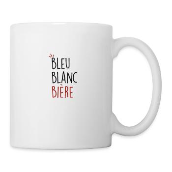 bleu blanc bière - Mug blanc - blanc - Droite