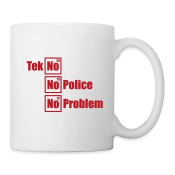 Tekno Techno No Police No Problem Raving - Mug blanc - blanc - Droite